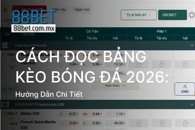 Cách Đọc Bảng Kèo Bóng Đá 2026: Hướng Dẫn Chi Tiết